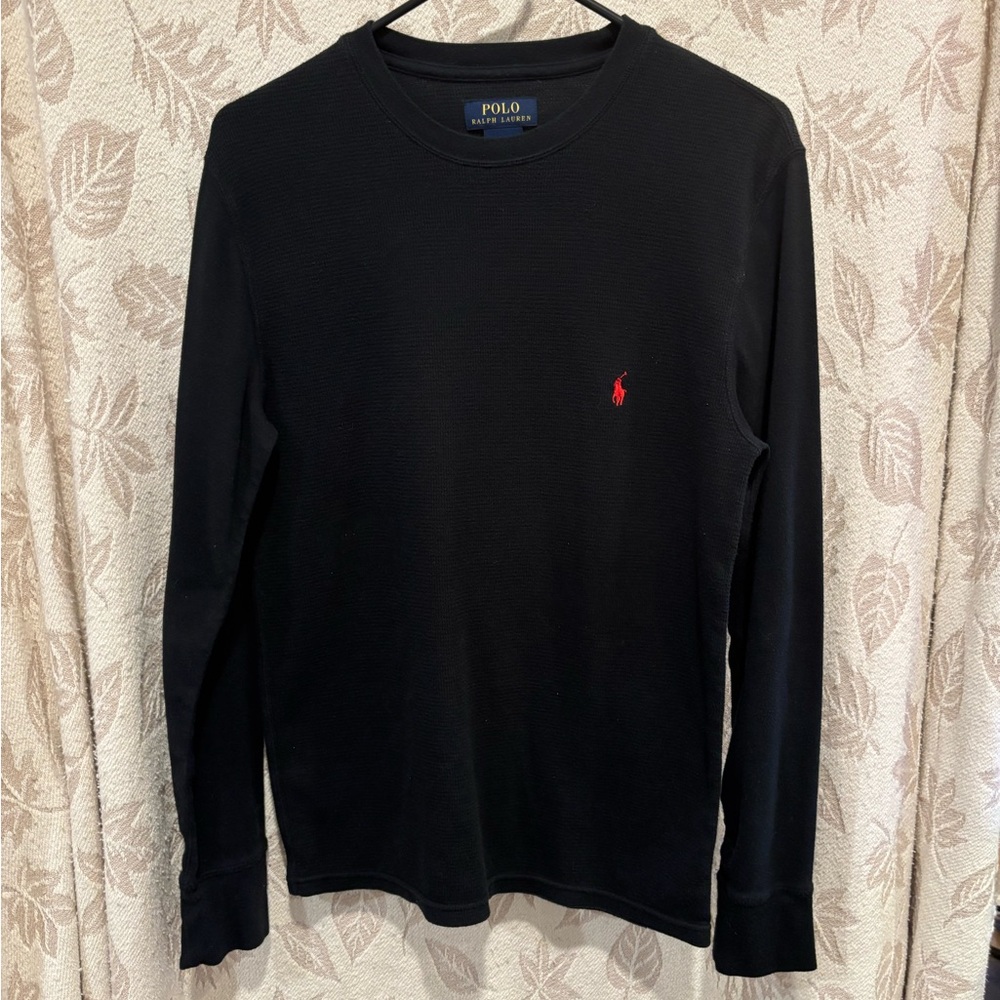 Polo Ralph Lauren Black Waffle Shirt